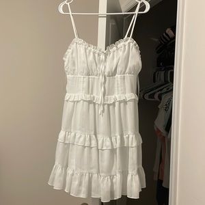 Large MINI BABYDOLL DRESS White